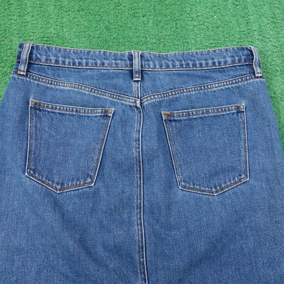 J CREW 100% COTTON DENIM CUT OFF SKIRT WOMENS SIZE 8 - Picture 4 of 6